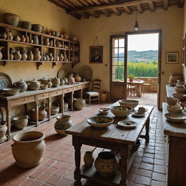 Quels sont les meilleurs endroits pour louer une maison de vacances en Toscane avec des ateliers de céramique et des visites de musées?